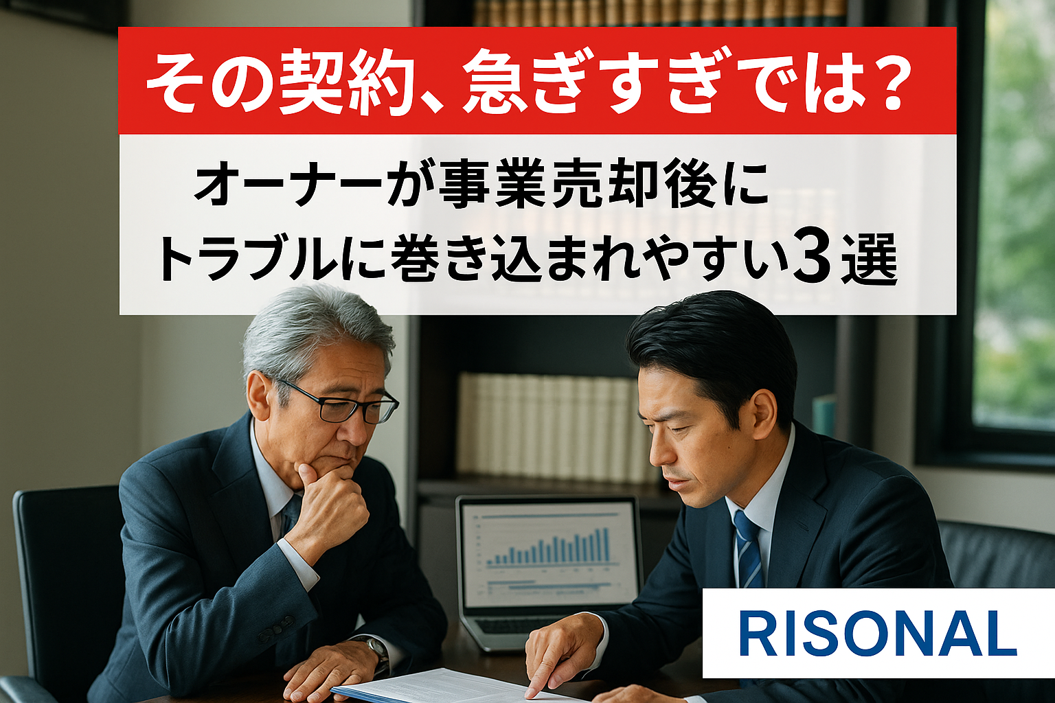 その契約急ぎすぎでは？ オーナーが事業売却後にトラブルに巻き込まれやすい特徴3選